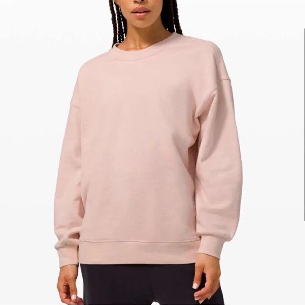 Lululemon Perfectly Oversized Crew Sweatshirt Womens M Pink Athleisure Pullover
